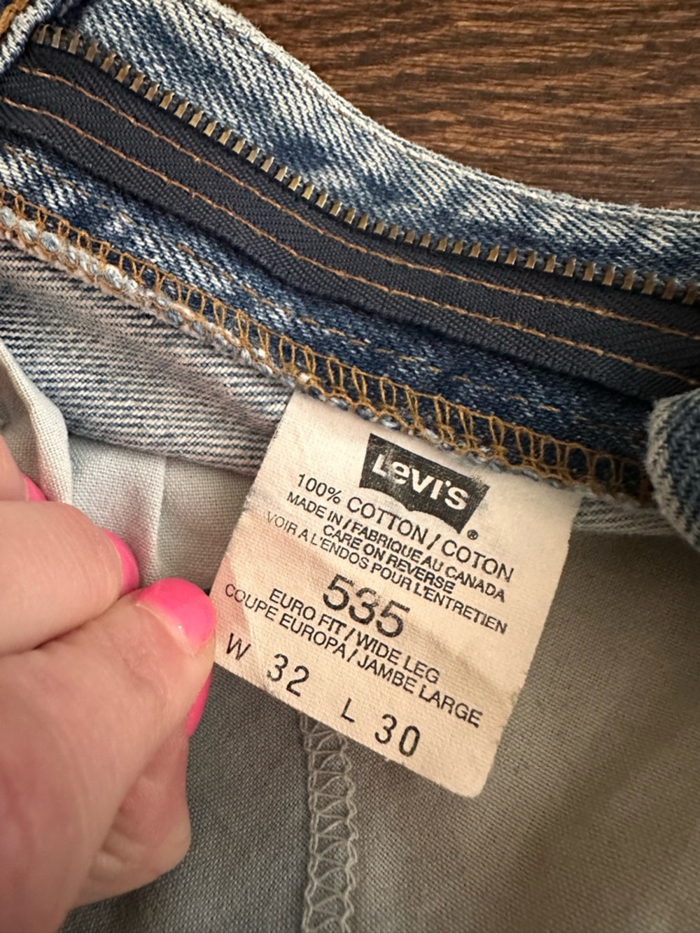Vintage Levi's 535 Euro Fit Wide Leg Jeans